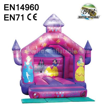 Pink Inflatable princess bouncer castle