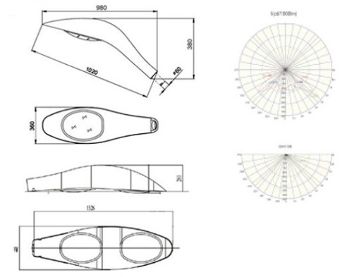 IP65 Installment diameter 60mm Road lamp