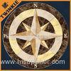Colorful Round Marble Floor Medallions , Stone Mosaic Medallion