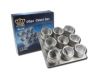 9pcs stainless steel magnetic cruet set & spice jar canister condiment set