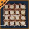 Flower Pattern Natural Stone Mosaic Tile , Square Mosaic For Decoration