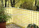 Yellow And White Balcony Shade Net