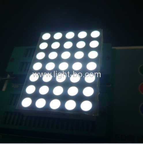 1.543mm branco puro 5 x 7 matriz de ponto display LED, amplamente utilizado para os indicadores de posição de elevação