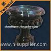 Outdoor Stone Flower Pots With Black Marble / Surface Polished