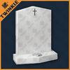 Upright Granite Memorial Monuments With Natural White Marble Tombstone