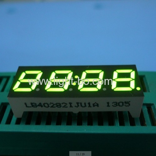 4-stellige 7 mm (0,28 ") Anode Grün 7- Segment-LED-Anzeige, 30,2 x 11 x 6 mm