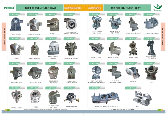 Oil filter seat PC200-5 6D95 