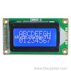 8 characters x2 lines lcd display support serial parallel interface(CM802-2)