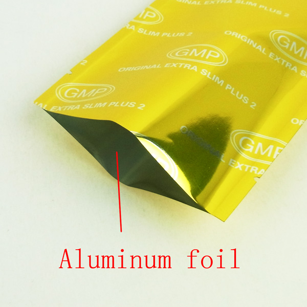 Sterile gold opaque foil plastic bags