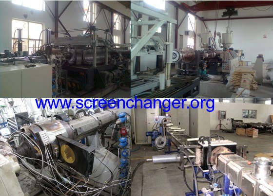 Hydraulic slide plate extrusion screen changer 