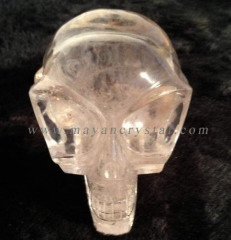 Clear quartz alien skull
