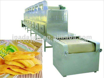 tunnel continuous conveyor belt type industrial microwave drying lemon slice 