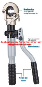 Hydraulic crimping tool Safety system inside HT-300