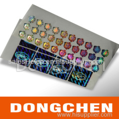 custom make rainbow color hologram stickers