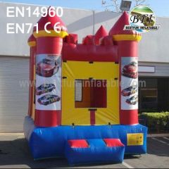 Commercial Inflatables Nascar Bouncer With Banner