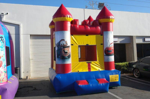 Red Inflatable Cars Bouncer With Website 