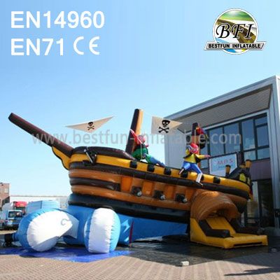 Movable Pirate Ship Bounce House