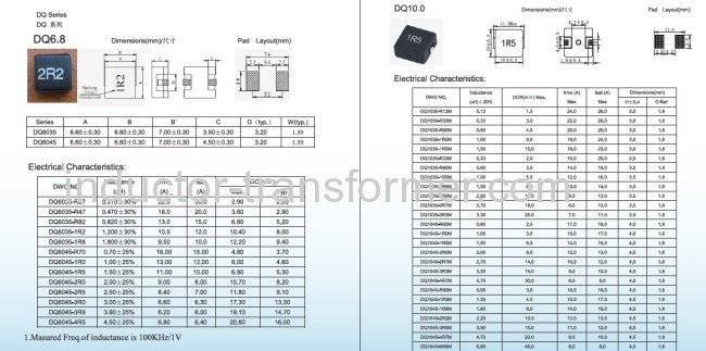 Surface mount SMD power inductors