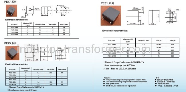 Surface mount SMD power inductors