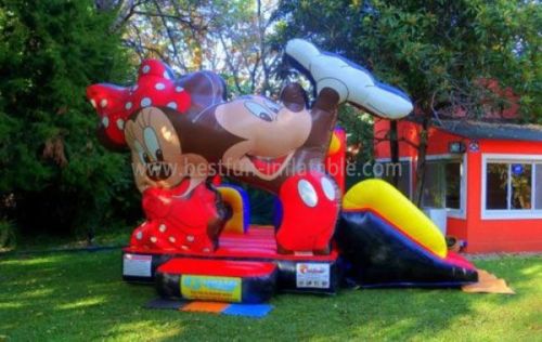 Inflatable Mickey Mouse Slide Bouncer For Children