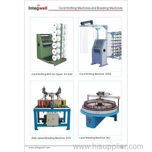 Cord knitting machines and braiding machine