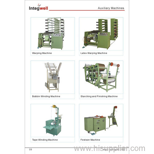 Auxiliary machines for narrow fabric machinery