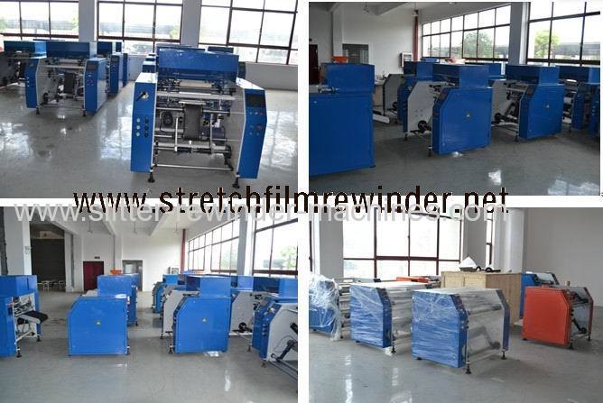 Stretch film rewinder and cling film rewinder warehouse