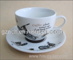 Hot sale porcelain cup and saucer set for coffee taste