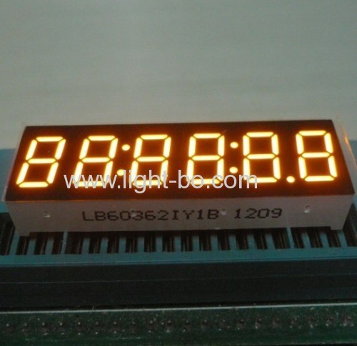 6-Digit 0.36-inch Anode Green 7 segment led clock dislay