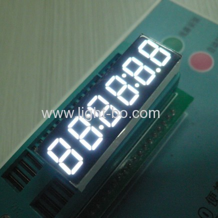 Super bright amber 6 digit 0.36 inch common anode 7 segment led numeric display