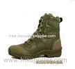 Brown Flat Troops Military Style Boots For Women / Men , Customized Size