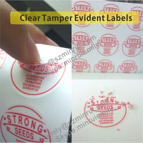 Transparent Destructible Vinyl Labels