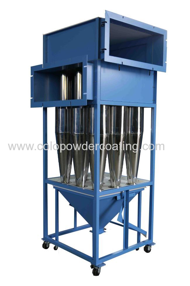 Highest power recovery manual powder coating booth