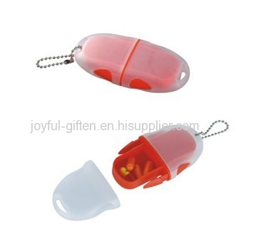 Promotional Plastic Protable Transparent 2 Case Pill BOX Wiht Lid