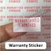 Rectangular Destructible Warranty Sticker