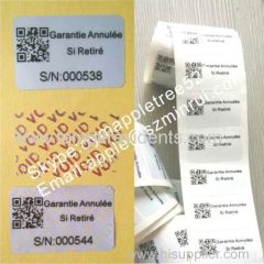Custom Silver Tamper Proof VOID Stickers,Waterproof Warranty Security Sticker,Silver Tamper Evident Warranty Labels