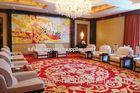 Luxury Red Contemporary Area Rug , 80% Wool 20% Nylon Hotel Carpet