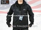 Outdoor Black Military Army Jacket , 50% Cotton 50% Polyester