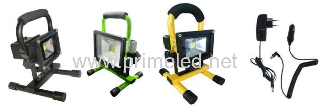 Yellow 10W 2200mAh Portable LED Flood Light 