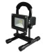 Black 10W 2200/4400mAh Rechargeable LED Flood Light