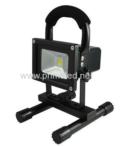 Black 10W 2200/4400mAh Rechargeable LED Flood Light