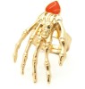 Skeletion Hand Ring with 14k Gold plated