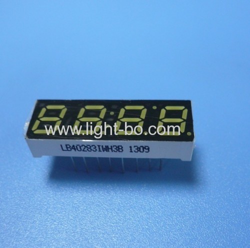 Super Amber 0,28"(7mm) cátodo 7-Sement LED Display de quatro dígitos, 30,2 x 10 x 6,1 mm
