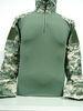 Army Green Long Thick Mens Cargo Shirt , Military Combat Shirt