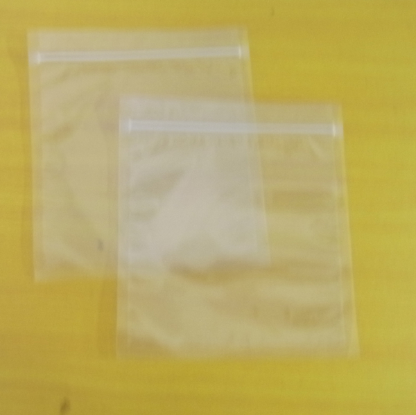 three sides sealed transparent zipper plastic pouch