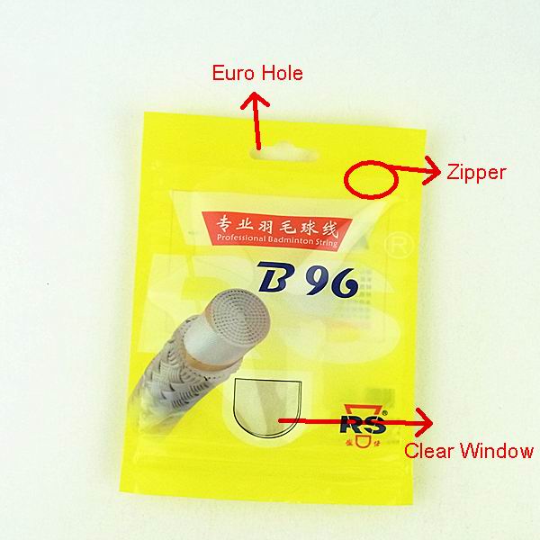 Customized plastic ziplock bag with clear window