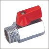 Brass Mini Ball Valve, Chrome Plated