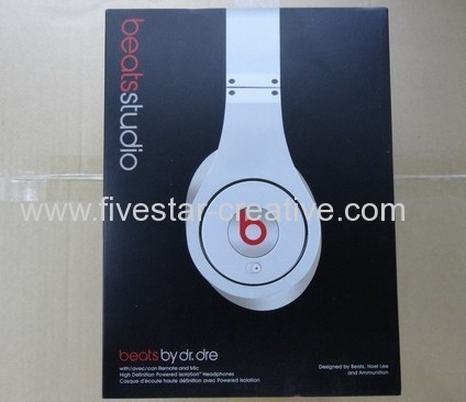 2013 Latest Edition Beats by Dr Dre Studio Headphones White