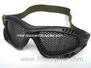 Professional Combat Metal Mesh Goggle , Black Protective Lens