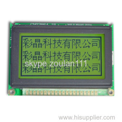 128x64 industrial graphical lcm with yellow green backlight (CM12864-18)